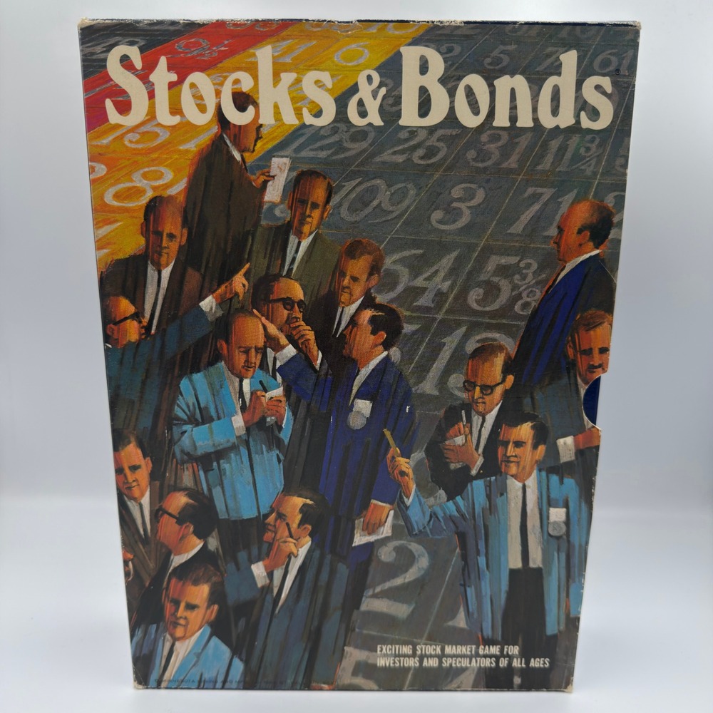 Vintage 1974 Stocks & Bonds Board Game 3M Bookshelf Series Investment Complete